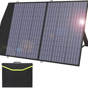 Foldable 100W Solar Panel, Portable Solar Module for Portable Power Station and Solar Generator High Performance Battery Pack for Camping Garden Laptop