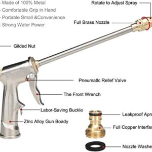 Jet High Power Pressure Washer Gun, Portable High Pressure Water Nozzle Wand for Garden Hose, Foam Cannon Car Washing, Attachment Garden Hose 【US Fast Shipment】