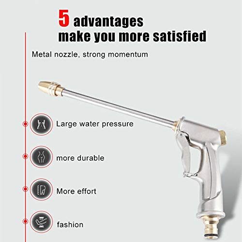 Jet High Power Pressure Washer Gun, Portable High Pressure Water Nozzle Wand for Garden Hose, Foam Cannon Car Washing, Attachment Garden Hose 【US Fast Shipment】