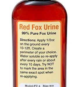 Just Scentsational FU-4 Red Fox Urine for Gardens, Hunters, and Trappers, 4 oz