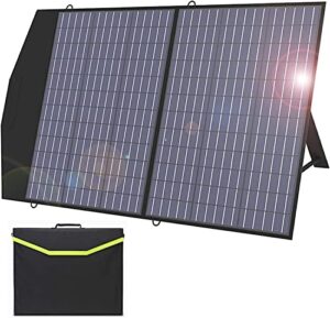 foldable 100w solar panel, portable solar module for portable power station and solar generator high performance battery pack for camping garden laptop