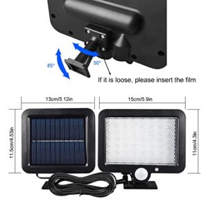 Solar Light Outdoor 56 LED 700Lum Wall Light Solar Security Flood Lights Motion Detector IP65 Waterproof 120° Sensor Angle Solar Powered for Patio Barn Garden Pathway Yard Lawn Balcony(Pack of 1)