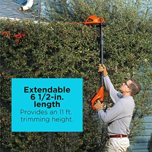 BLACK+DECKER 20V MAX Cordless Pole Hedge Trimmer, 18-Inch (LPHT120)