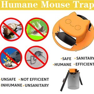 2 Packs Mouse Trap Bucket Lid Mouse Traps Indoor for Home Mice Traps for House Indoor Rat Traps Indoor Humane Mouse Traps Indoor for Home Rat Trap Indoor No See Kill