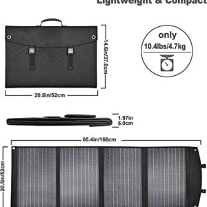 120W Portable Solar Panel Solar Modules, Foldable Monocrystalline Solar Charger,Outdoor Solar Generator for Camping and Garden