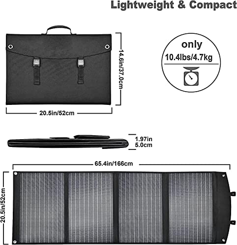 120W Portable Solar Panel Solar Modules, Foldable Monocrystalline Solar Charger,Outdoor Solar Generator for Camping and Garden