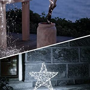 Solar Lights Outdoor, Solar String Lights Outdoor, Bryopath Solar Xmas Tree Lights Waterproof Copper Wire 33ft 100 LEDs Solar Fairy Lights for Garden Yard Party Christmas Decoration, Daylight White