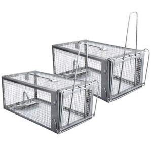 gingbau live traps for chipmunks rats and mice (set of 2)