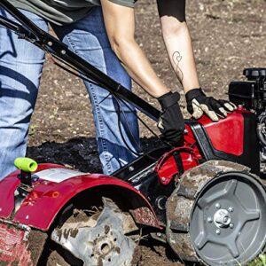 EARTHQUAKE 31285 Pioneer Dual Direction Rear Tine Tiller with Instant Reverse, Airless Wheels, 17" Width, 11" Tilling Depth, 99cc 4-Cycle Viper Engine, Black/Red