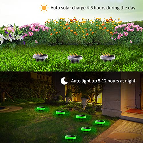 Solar Ground Lights Solar Lawn Lights Soil Moisture Meter IP65 Waterproof Outdoor Solar Buried Lights Solar Garden Lights Lawn Landscape Lighting Soil Moisture Monitoring for Lawn Yard Walkway 6 Pack