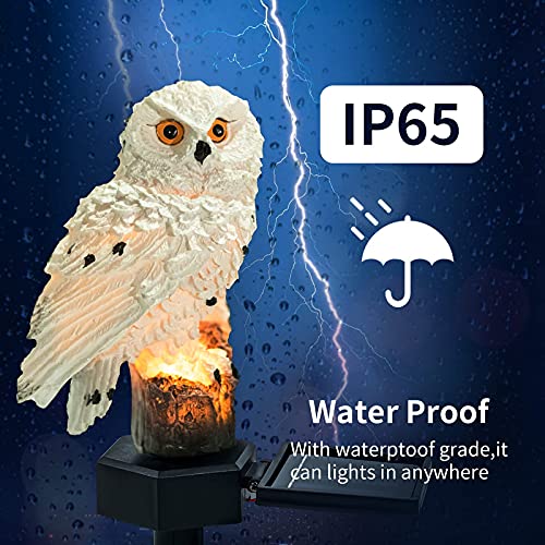 Solar Lights owl Gifts Outdoor Garden Ornaments Resin Owls Solar led Lights Outdoor Garden Stake Waterproof Lighting for Lawn, Patio, Walkway, Christmas Gifts (owl)