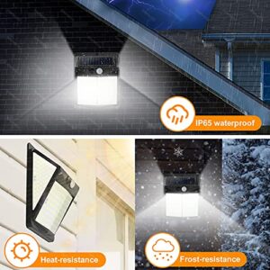 LIERONT Solar Outdoor Lights 4 Pack Motion Sensor Outdoor Light IP65 Waterproof Solar Security Light 238 LED with 3 Lighting Modes Solar Powered Light for Garden Garage