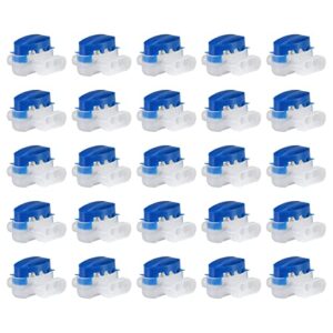 25 pack electrical idc 314-box pigtail 3 wire connectors for 22-14 awg cables, robotic lawn mowers, irrigation applications