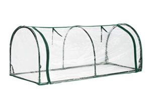 topline outdoor mini garden greenhouse with zipper openings – 51 inch