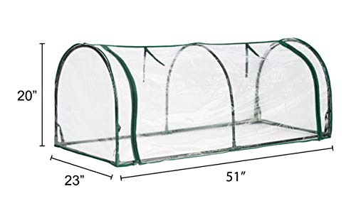 Topline Outdoor Mini Garden Greenhouse with Zipper Openings - 51 Inch