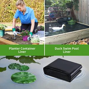 Coocure Pond Liner 7x10ft, Garden KOI Pond Liner with Seam Repair Tape. Pond Skins for Outdoor Ponds(7x10ft, 20Mil/0.5mm)