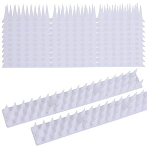 mortime 12 pack bird spikes 13.2 ft bird deterrent spikes for small birds squirrels cats keep birds away from fence roof railing