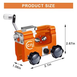 Chainsaw Sharpener Jig, Hand Cranked Chainsaw Chain Sharpening Kit, Portable Fast Crank Chainsaw Sharpener Tool for 4"-22" Chain Saws & Electric Saws, DIY Lumberjack, Garden Worker