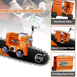 Chainsaw Sharpener Jig, Hand Cranked Chainsaw Chain Sharpening Kit, Portable Fast Crank Chainsaw Sharpener Tool for 4"-22" Chain Saws & Electric Saws, DIY Lumberjack, Garden Worker
