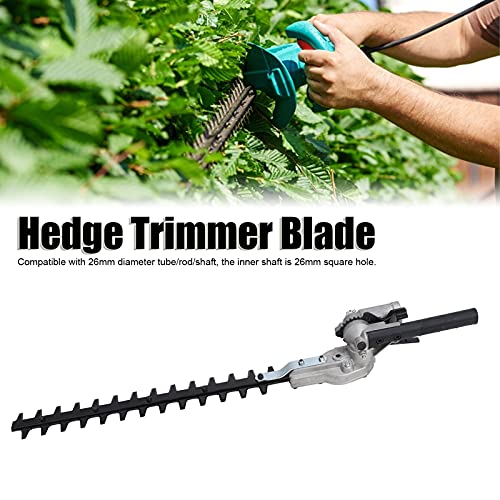 FASJ Hedge Trimmer Blade, Hedge Trimming Head Double‑Blade Manganese Steel Aluminum Alloy for Brush Cutters for Garden Trimmers