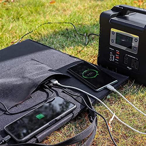 5V USB Flashfish Foldable Solar Cells Battery Charger Folding Outdoor Power Supply Camping Garden 100W 18V Portable Solar Panel (Color 50W) (100w) (100w)