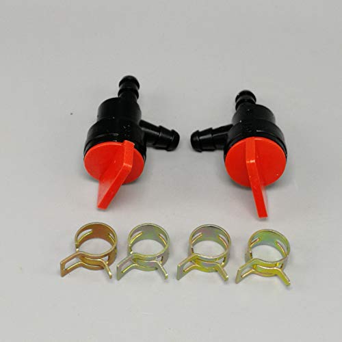 shiosheng 2pcs 1/4" 90 Degree Fuel Shut Off Valve 698181 494539 697944 Tecumseh 35857