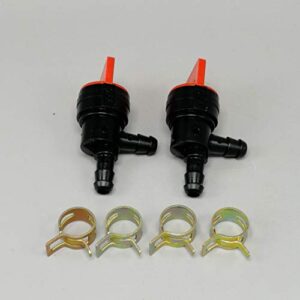 shiosheng 2pcs 1/4" 90 Degree Fuel Shut Off Valve 698181 494539 697944 Tecumseh 35857