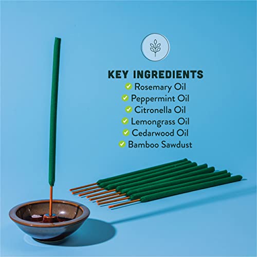 Murphy’s Naturals Mosquito Repellent Incense Sticks | DEET Free with Plant Based Essential Oils | 2.5 Hour Protection | 8 Sticks per Carton | 3 Pack