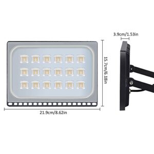 100W Led Flood Light, Missbee Thinner Lighter Outdoor Security Light, 11000Lm,Warm White 6000-6500K, IP67 Waterproof, Landscape Spotlights for garage, yard, lawn and Garden