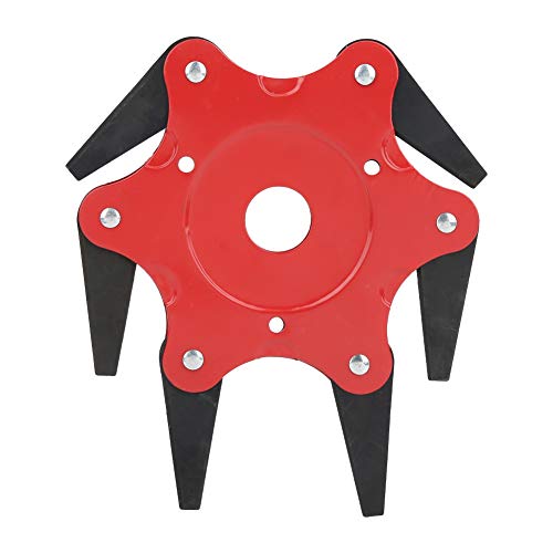 Trimmer Head Lawn Mower Head Accessories, 6 Teeth Trimmer Head Garden Tool Brush Cutter Cutting Head Blade Razors Lawn Mower Garden Grass Eater Brush Cutter (Red)