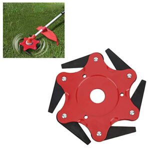 Trimmer Head Lawn Mower Head Accessories, 6 Teeth Trimmer Head Garden Tool Brush Cutter Cutting Head Blade Razors Lawn Mower Garden Grass Eater Brush Cutter (Red)