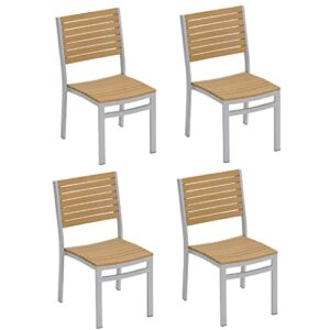 oxford garden travira side chair – tekwood natural – 4 pack
