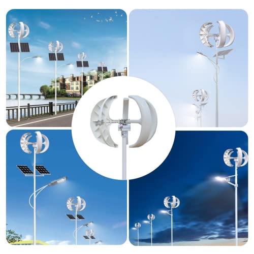 Wind Turbine Generator, 8000W Vertical Axis Wind Turbine Kit with Controller Wind Generator Windmill for Home, Garden, Boat, RV, Street Lighting, Camping, Boat (24V)