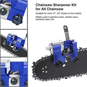 XIRZHIYO Chainsaw Sharpener Kit, Portable Chainsaw Chain Sharpening Jig, for All Kinds of Chain Saws & Electric Saws, Lumberjack & Garden Worker