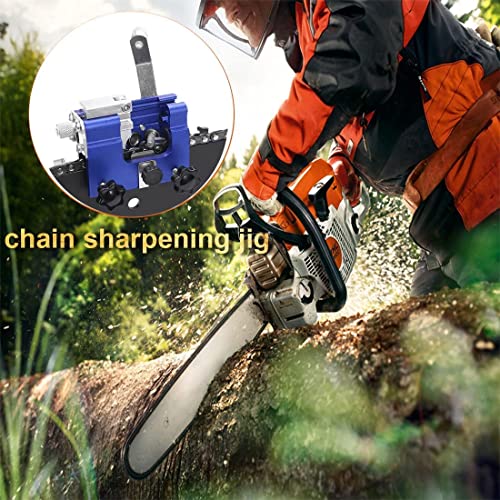 XIRZHIYO Chainsaw Sharpener Kit, Portable Chainsaw Chain Sharpening Jig, for All Kinds of Chain Saws & Electric Saws, Lumberjack & Garden Worker