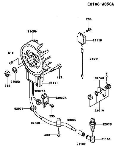 PARTSRUN ID#BM11 Single Terminal Electronic Ignition Module Universal Igniter #21119-2161#21119-2139 for Kawasaki John Deere,ZF-IG-A00345-4