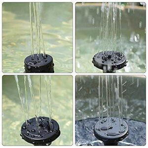 Monocrystalline Submersible Pump for Garden Patio Aquarium Outdoor Decor,Bird Bath Solar Fountain Pump,Lotus Solar Pond Pump Floating Free Standing Solar Fountain with 5 Nozzles-Lotus 16x16cm(6.3inch)