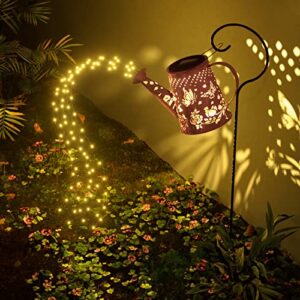 ostweer upgrated solar watering can light, 90led outdoor hanging solar string lights, large waterproof garden landscape lantern, decoration gift for front porch patio yard pathway