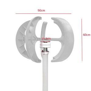 Wind Turbine 600W 24V Wind Turbine Generator White Lantern Vertical Axis Garden Boat Wind Generator 5 Leaves Wind Turbine Kit with Controller