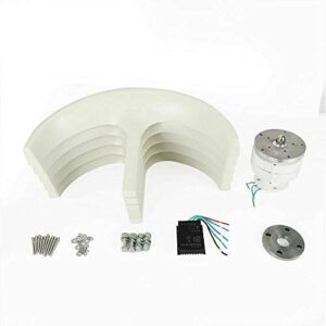 Wind Turbine 600W 24V Wind Turbine Generator White Lantern Vertical Axis Garden Boat Wind Generator 5 Leaves Wind Turbine Kit with Controller