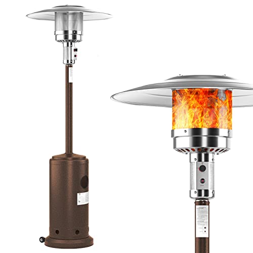 Patio Heaters Outdoor Propane Heater - Outdoor Portable Heaters with Wheels - Commercial Stainless Steel Gas Space Heaters for Garden, Patio, Outdoor, Porch and Pool