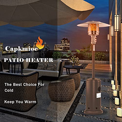 Patio Heaters Outdoor Propane Heater - Outdoor Portable Heaters with Wheels - Commercial Stainless Steel Gas Space Heaters for Garden, Patio, Outdoor, Porch and Pool