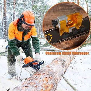 ALHJ Chain Saw Chain Shaperener, Chain Sharpener for Chainsaws, Chain Saw Blade Sharpener Kit, Chainsaw Sharpening, for Electric Saws, DIY Lumberjack, Garden Worker