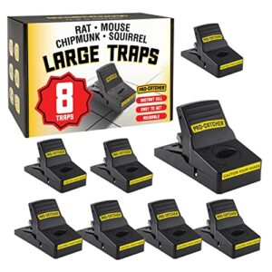 rat traps indoor set of 8, rat trap large, reusable rat trap outdoor rats traps indoor for home powerful traps for the house – 8 pack