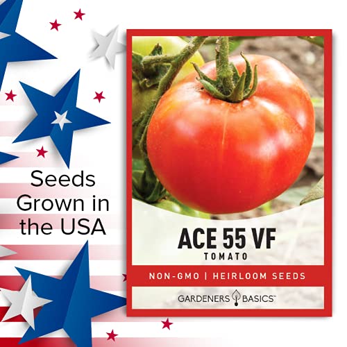 Ace 55 VF Tomato Seeds for Planting Heirloom Non-GMO Seeds for Home Garden Vegetables Makes a Great Gift for Gardening by Gardeners Basics