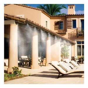 Bacdfesfed Misting Cooling System, Brass Mist Nozzles, Outdoor Patio Mist System, with 51ft Misting Tube for Patio Garden Greenhouse