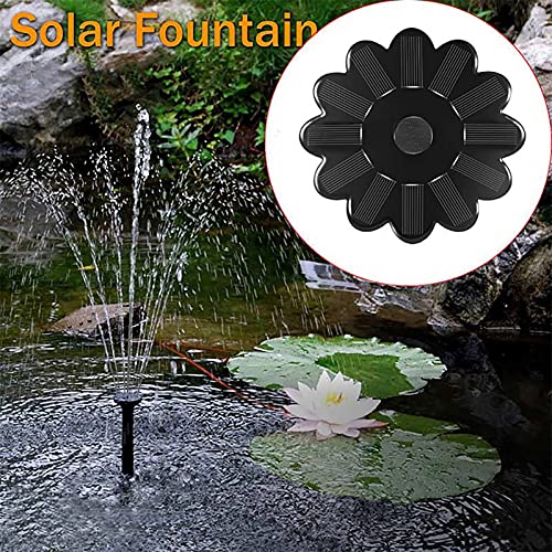 Solar Fountain for Garden Outdoor Aquarium,Floating Solar Water Fountain Free Standing Solar Pond Pump with 4 Nozzles,1.4W Solar Fountain Pump For Bird Bath,No Electricity Required-Flower 16cm(6.3inch