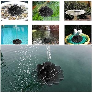 Solar Fountain for Garden Outdoor Aquarium,Floating Solar Water Fountain Free Standing Solar Pond Pump with 4 Nozzles,1.4W Solar Fountain Pump For Bird Bath,No Electricity Required-Flower 16cm(6.3inch