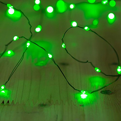 Solar Powered String Lights, 100 LED Copper Wire Lights, Waterproof Starry String Lights, Indoor/Outdoor Solar Decoration Lights For Gardens, Patios, Homes, Parties: 20 ft, Green - 4 Pack