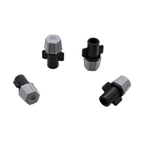 MANHONG Irrigation Dripper 1 Set Multi-Way 360 Degree Atomization Misting Grey Nozzles with 1/2" Thread Connectors Garden Irrigation Watering Sprinklers (Color : 7 Way)